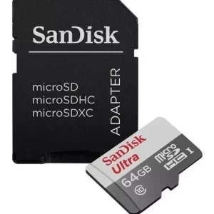 Tarjeta de memoria SanDisk SDSQUNS-064G-GN3MA Ultra con adaptador SD 64GB